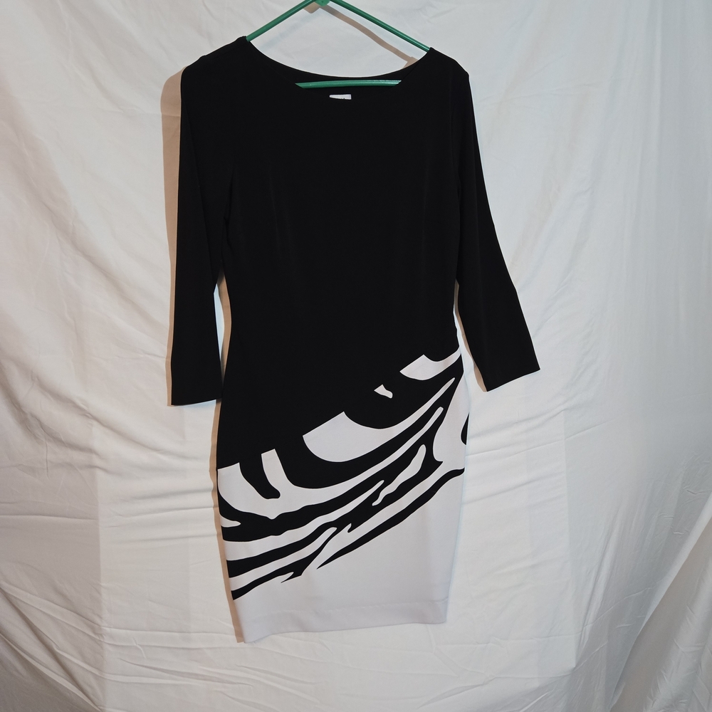 Elegant Black and White Dress